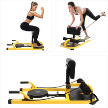Load image into Gallery viewer, Multi-Function Deep Sissy Squat Machine Yellow and Black Home Gym