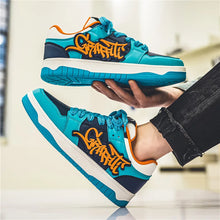 Load image into Gallery viewer, Fashion Blue Designer Skateboard Shoes Men