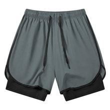 Load image into Gallery viewer, Men's 2 in 1 Running Workout Short with Phone Pocket Towel Loop