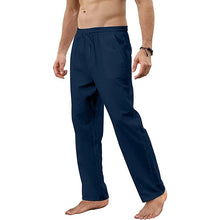 Load image into Gallery viewer, Men's Cotton Linen Pants Loose Breathable Casual Streetwear Fitness Lightweight Yoga Trousers