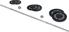 Load image into Gallery viewer, Fitness Cast Iron Standard Weight Plates Including 5FT Standard Barbell with Star Locks