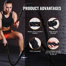 Load image into Gallery viewer, VEVOR Battle Rope 1.5 Inch Diameter 30Ft Length for Home Gym
