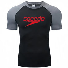 Load image into Gallery viewer, Men Rash Guard Surfing Diving Tee Swimwear Tight short Sleeve T Shirt Swim Floatsuit