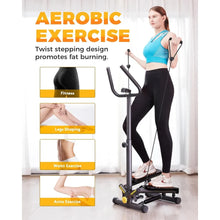 Load image into Gallery viewer, Twist Stepper with Resistance Bands, Stepper Machine with 300LBS Weight Capacity, Full Body Workout