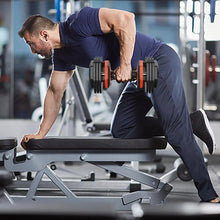 Load image into Gallery viewer, Adjustable 55LB 5-in-1 Dumbbell Set with Anti-Slip Metal Handle