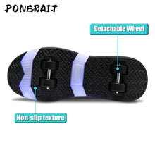 Load image into Gallery viewer, Men's Detachable 4 Wheel Roller Skates Shoes New Sneakers With LED For Men
