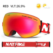Load image into Gallery viewer, NATFIRE Ski Goggles Double Layers Anti-fog UV400