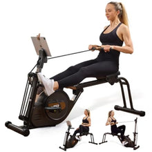 Load image into Gallery viewer, 3 in 1 Rowing Machine, Dual Slide Rail 6-Level Adjustable Height