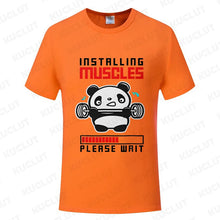 Load image into Gallery viewer, Funny Panda Gym Print T-Shirt Summer Tees for Men Women