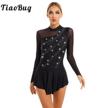 Load image into Gallery viewer, Womens Rhinestone Figure Ice Skating Dress