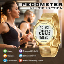 Load image into Gallery viewer, Hearkent Pedometer Sport Watches Step Calories Tracker Mile Counter