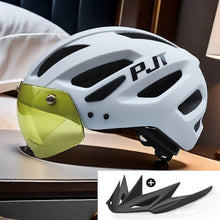 Load image into Gallery viewer, PJT New LED Bike Helmet With Sun Goggle Visor