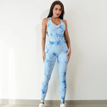 Load image into Gallery viewer, Seamless Tie-Dyed Yoga Jumpsuits