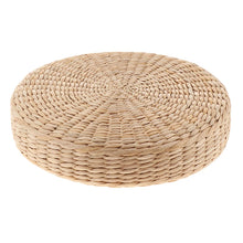 Load image into Gallery viewer, Japanese Straw Pouf Seat Mat Meditation Home Decor Cushion Buckwheat Floor Yoga Seat