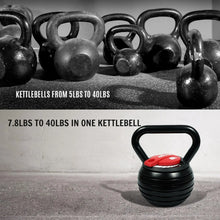 Load image into Gallery viewer, Adjustable Kettlebell Weight Set