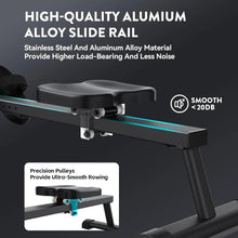 Load image into Gallery viewer, rowing machine, Max 350 LBS Magnetic Rower with LCD Monitor