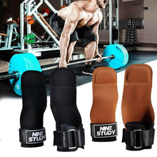Load image into Gallery viewer, Bench Press Weight Lifting Wrist Hooks Straps Deadlift Gloves and Grip Pads