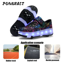 Load image into Gallery viewer, Men's Detachable 4 Wheel Roller Skates Shoes New Sneakers With LED For Men