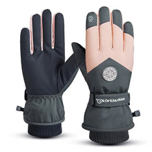 Load image into Gallery viewer, Winter Unisex Snowboard Ski Gloves PU Leather Non-slip Touch Screen Waterproof Motorcycle Cycling Fleece Warm Snow Gloves