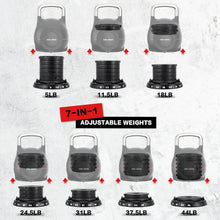 Load image into Gallery viewer, Kettlebell Weight Set-Quickly Adjusts 7 Weights(5lb-44lb)