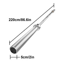 Load image into Gallery viewer, Carbon Steel Barbell Bar, 1000lbs Max Load Capacity Bench Press Bar with Bearings, Weight Bar for Weightlifting