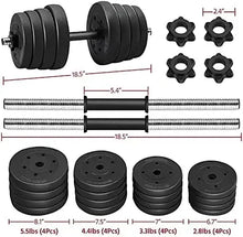 Load image into Gallery viewer, 66LB Weight Dumbbell Set