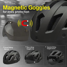 Load image into Gallery viewer, PJT New LED Bike Helmet With Sun Goggle Visor