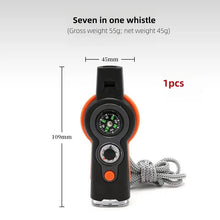Load image into Gallery viewer, Outdoor Camping 7-In-1 Multi-Function Whistle Survival Whistle Safety Whistle For Hiking Travel Accessories