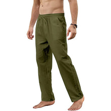 Load image into Gallery viewer, Men's Cotton Linen Pants Loose Breathable Casual Streetwear Fitness Lightweight Yoga Trousers