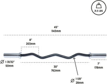 Load image into Gallery viewer, EZ Curl Bar for Bicep and Tricep Workouts