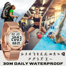 Load image into Gallery viewer, Hearkent Pedometer Sport Watches Step Calories Tracker Mile Counter