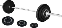 Load image into Gallery viewer, Fitness Cast Iron Standard Weight Plates Including 5FT Standard Barbell with Star Locks
