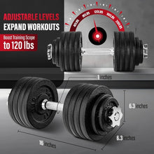 Load image into Gallery viewer, AQYes4All Dumbbell with ,Star Lock Collars