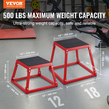 Load image into Gallery viewer, VEVOR 12/18 Inch Plyometric Jump Box Anti-Slip Fitness