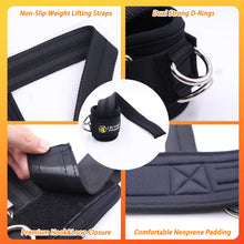 Load image into Gallery viewer, Wrist cuffs with Double D Rings for Weightlifting,