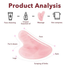Load image into Gallery viewer, Natural Stone GuaSha Jade Facial Beauty Scraping Massage Tools