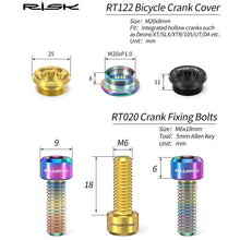 Load image into Gallery viewer, 1pc Risk M20*8 Titanium Alloy Crank Cover,for Deore/XT/XTR 105/SLX/UT/DA Bike