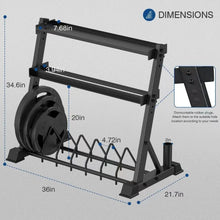Load image into Gallery viewer, Dumbbell Rack 3-Tier Weight Plate Rack Storage Stand for Dumbbell/Kettlebel