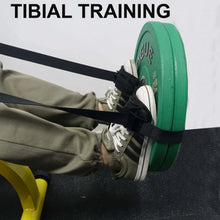 Load image into Gallery viewer, Double Feet Tibialis Trainer Strap Leg Workout for Barbell Plates with Foot Pad Calf Raise Machine
