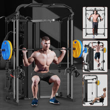 Load image into Gallery viewer, Home Gym System Workout Station,Smith Machine with 138LB Weight Stack, Leg Press