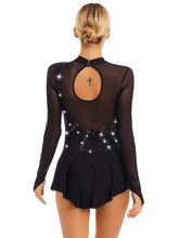 Load image into Gallery viewer, Womens Rhinestone Figure Ice Skating Dress