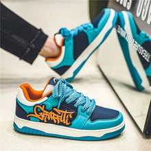 Load image into Gallery viewer, Fashion Blue Designer Skateboard Shoes Men
