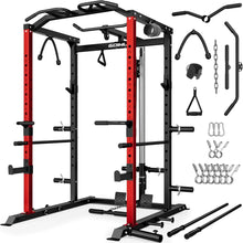 Load image into Gallery viewer, C1-V4 Power Cage, 2000LBS Squat Rack with LAT Pulldown, Multi-Function