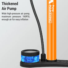 Load image into Gallery viewer, Bike Pump with Gauge Multi-functional Inflator for Bicycles