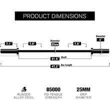 Load image into Gallery viewer, 4ft/4.8ft/6ft Olympic Barbell for Strength and Weightlifting Training
