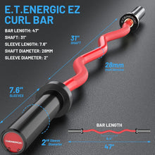Load image into Gallery viewer, 47" Curl Bar 500-lbs Capacity Steel Barbell