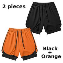 Load image into Gallery viewer, Men's 2 in 1 Running Workout Short with Phone Pocket Towel Loop