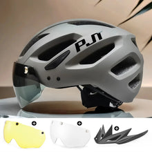 Load image into Gallery viewer, PJT New LED Bike Helmet With Sun Goggle Visor