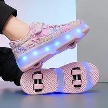 Load image into Gallery viewer, Men's Detachable 4 Wheel Roller Skates Shoes New Sneakers With LED For Men