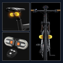 Load image into Gallery viewer, Bike Turn Signal Rear Light Remote Lights LED Rechargeable